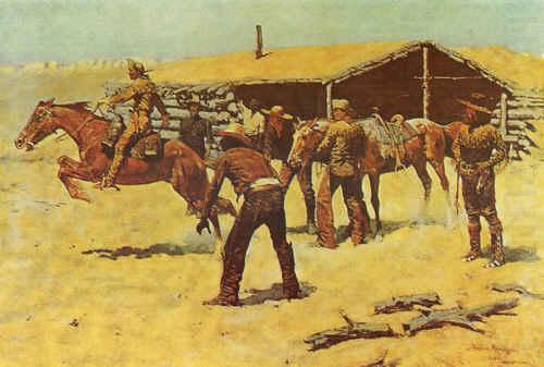 Frederick Remington Coming and Going of the Pony Express china oil painting image